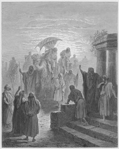 Gustave Dore Biblia: Izsák és Rebeka találkozása alkotó: Gustave Dore